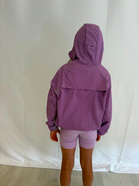 Purple/Cream Pilate long windbreaker