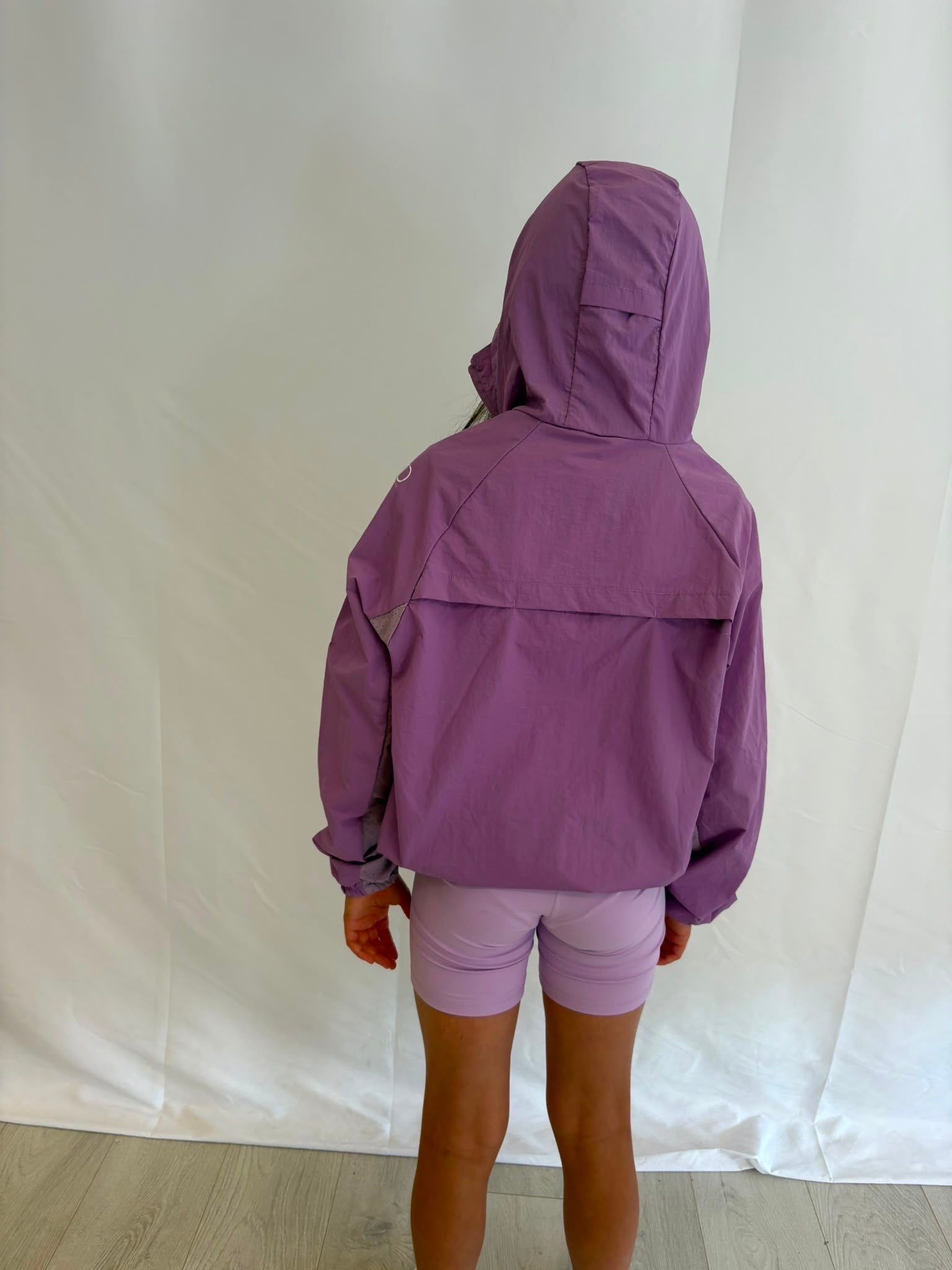 Purple/Cream Pilate long windbreaker