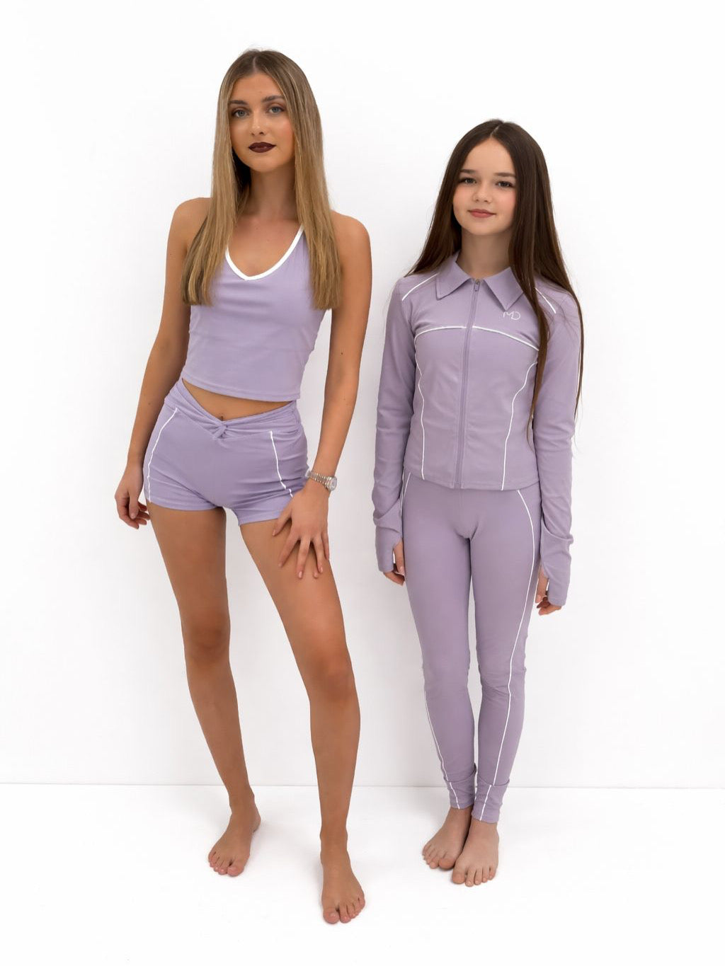 Lilac pipping cycling short