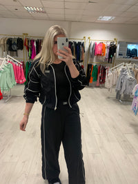 Ola black/white pipping pants