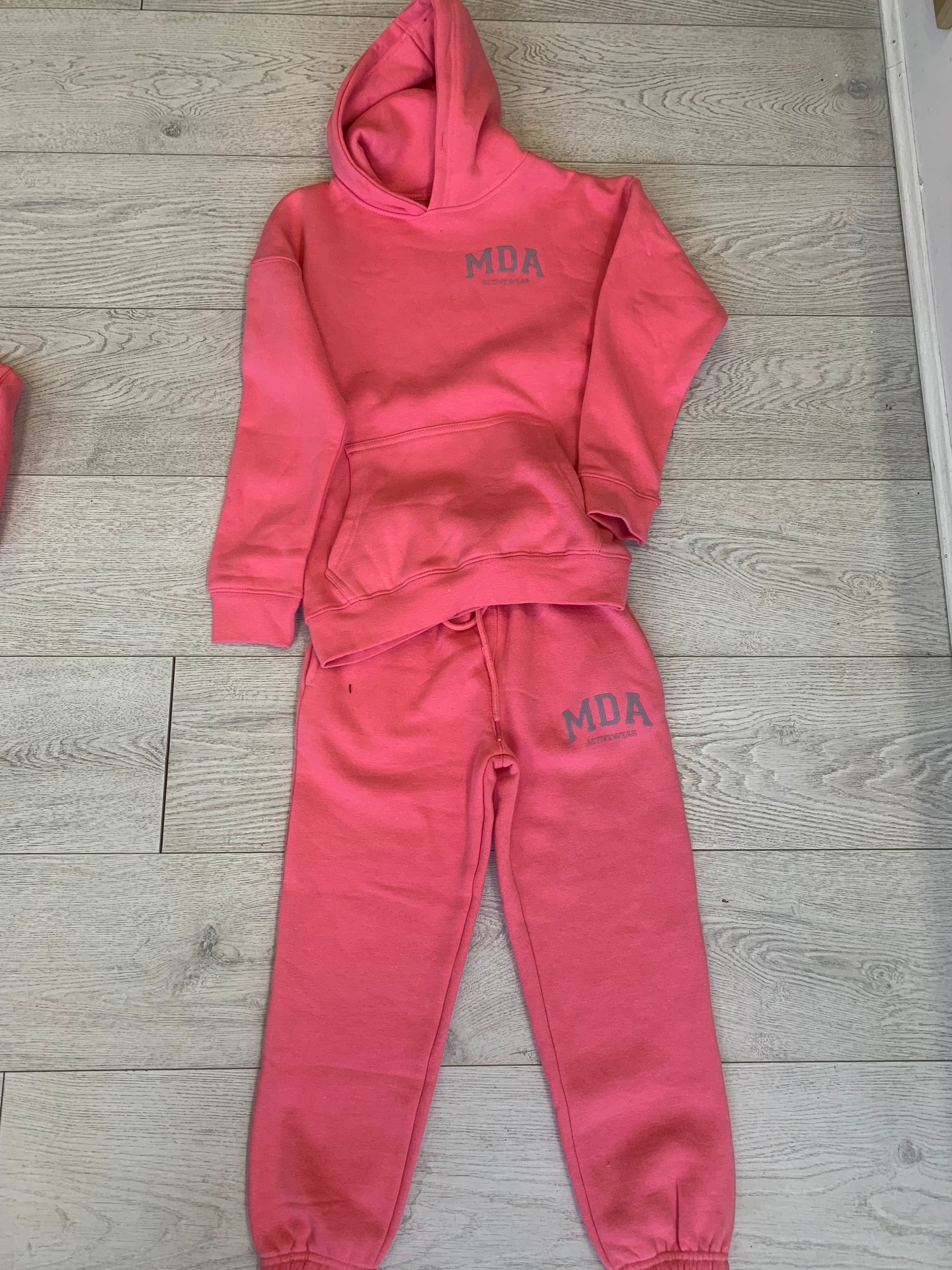 Mda kids pink & grey matching jogger set